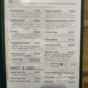 The Potato Sack - Menu - Breakfast & Brunch Near Me - Los Angeles, California The Potato Sack - Menu - Breakfast & Brunch Near Me - Los Angeles, California