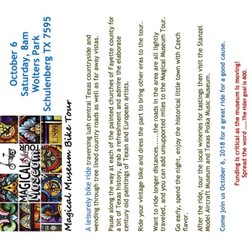 Schulenburg Chamber of Commerce - 2018 Houston Bicycle Museum Annual Painted Churches Bike Ride