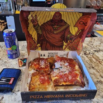 Catalyst Pizza - Detroit style Pepperoni to go - Pizza Near Me - Medford, Oregon Catalyst Pizza - Detroit style Pepperoni to go - Pizza Near Me - Medford, Oregon