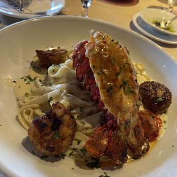 Andiamo - fettuccine with lobster tail, scallops, and shrimp - Italian Near Me - Detroit, Michigan