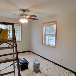 Prime Coat Painting - Prepping to paint a walk out apartment