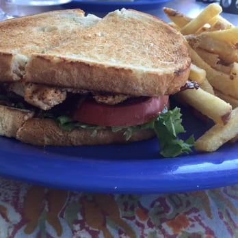Over Easy Cafe - Blackened chicken BLT & fries. Delicious! - Breakfast & Brunch Near Me - Sanibel, Florida Over Easy Cafe - Blackened chicken BLT & fries. Delicious! - Breakfast & Brunch Near Me - Sanibel, Florida