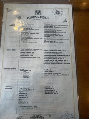 Menu photo 2 Poppy + Rose Los Angeles, CA