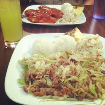 Hukilau - (Top) Curry Chicken Katsu, (Bottom) Kalua Pork Cabbage - Hawaiian Near Me - San Jose, California Hukilau - (Top) Curry Chicken Katsu, (Bottom) Kalua Pork Cabbage - Hawaiian Near Me - San Jose, California