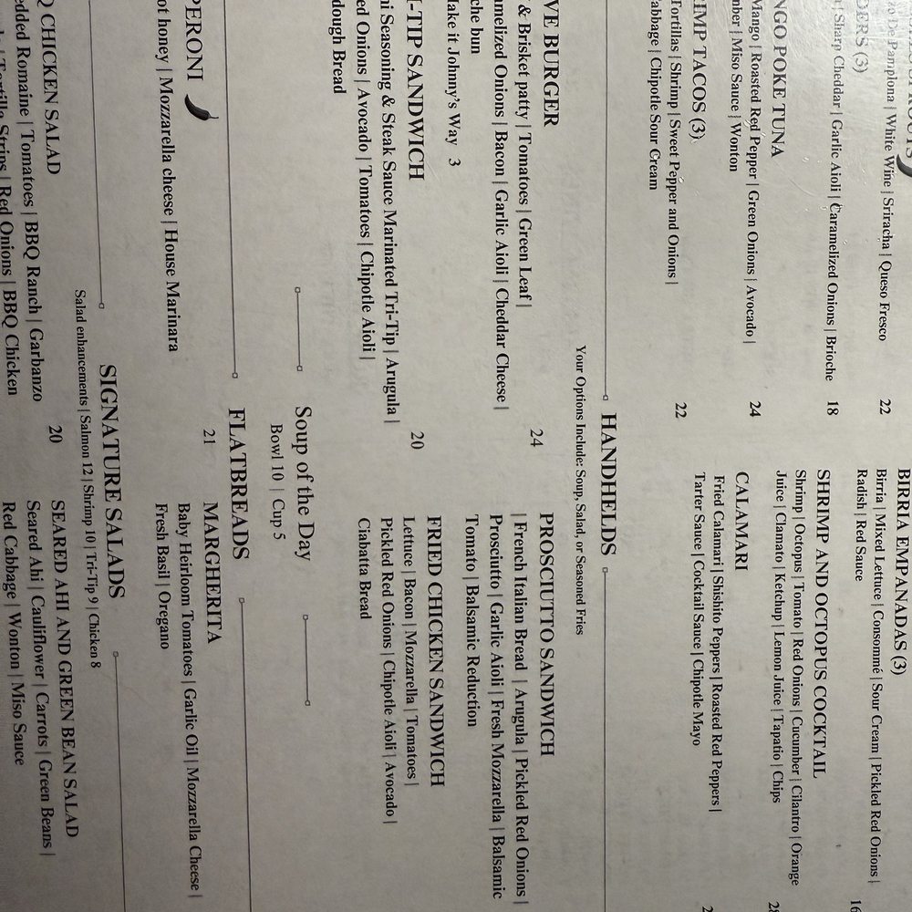 Cave Restaurant - Menu as of 8.31.25 - Venues & Event Spaces Near Me - Temecula, California
