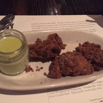 Woodberry Kitchen - Fried oysters with cilantro mayo. - American Near Me - Baltimore, Maryland Woodberry Kitchen - Fried oysters with cilantro mayo. - American Near Me - Baltimore, Maryland