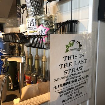 Bluetree Cafe - Honolulu - No option for plastic straws! I love this! - Coffee & Tea Near Me - Honolulu, Hawaii Bluetree Cafe - Honolulu - No option for plastic straws! I love this! - Coffee & Tea Near Me - Honolulu, Hawaii