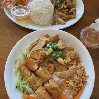 Pho Central - #21 - grilled chicken with egg rolls and rice noodles #28 - grilled chicken with egg rolls and rice - Bubble Tea Near Me - Carlsbad, California