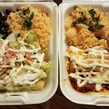 My Quate - Shredded chicken enchiladas (left) and a chorizo stuffed poblano pepper. Both absolutely delicious. - Mexican Near Me - Hamilton Township, New Jersey My Quate - Shredded chicken enchiladas (left) and a chorizo stuffed poblano pepper. Both absolutely delicious. - Mexican Near Me - Hamilton Township, New Jersey