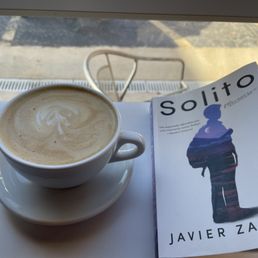 latte with oat milk and salted caramel syrup latte with oat milk and salted caramel syrup