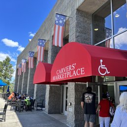 the entrance to the restaurant