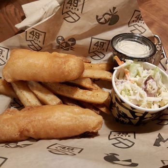 49th State Brewing - Ted Stevens - 49th State's Famous Halibut and Chips - Brewpubs Near Me - Anchorage, Alaska