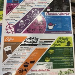 Smoothie Time - Menu!