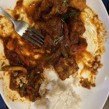 Blooming Thai - Forgot the photo at first - Spicy Catfish - delish and definitely spicy! #66 Spicy Cat Fish - Thai Near Me - Bloomington, Indiana