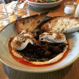 Turkish poached eggs