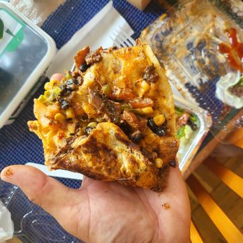Halal Bros Grill - Jerk chicken quesadilla loaded with jerk chicken & yummy veggies. - Halal Near Me - Queens, New York