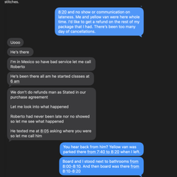Beyond Surf - Last minute cancellation when he said coach was looking for me, but then said that he was at the hospital helping someone else out.