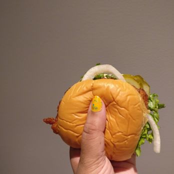 Shake Shack Dumbo - a hand holding a hamburger - Burgers Near Me - Brooklyn, New York Shake Shack Dumbo - a hand holding a hamburger - Burgers Near Me - Brooklyn, New York