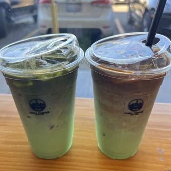 Chill Coffee - Pandan Matcha Latte and Pandan Coffee Latte - Coffee & Tea Near Me - Westminster, California