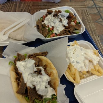Gyro Grill - Gyro salad and gyro wrap with Greek fries. - Greek Near Me - Maricopa, Arizona