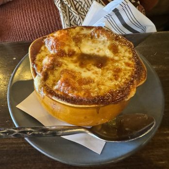 Milestone - French onion soup. This was GOOD! - American Near Me - El Dorado Hills, California Milestone - French onion soup. This was GOOD! - American Near Me - El Dorado Hills, California