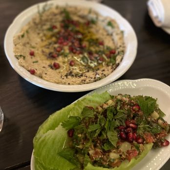 Suraya - Babaganoush & tabouleh salad - Lebanese Near Me - Philadelphia, Pennsylvania Suraya - Babaganoush & tabouleh salad - Lebanese Near Me - Philadelphia, Pennsylvania