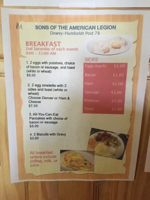 Menu photo 2 American Legion Post 78 Dewey-Humboldt, AZ Menu photo 2 American Legion Post 78 Dewey-Humboldt, AZ