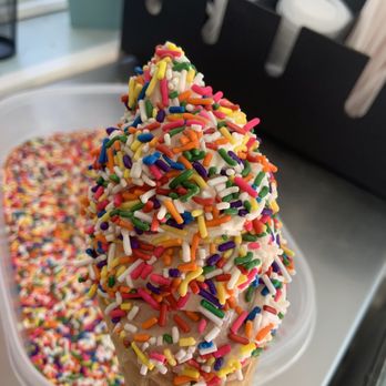 Cone Zone - Twist with Rainbow Sprinkles - Ice Cream & Frozen Yogurt Near Me - Albion, New York Cone Zone - Twist with Rainbow Sprinkles - Ice Cream & Frozen Yogurt Near Me - Albion, New York