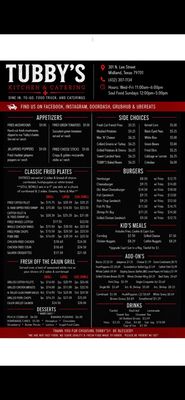 Menu photo 2 Tubby's Kitchen & Catering Midland, TX Menu photo 2 Tubby's Kitchen & Catering Midland, TX