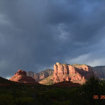 The Penrose Bed & Breakfast - Caught approaching storm. Notice the contrast between the storm and sunlight. Pic was taken from my balcony. - Bed & Breakfast Near Me - Sedona, Arizona The Penrose Bed & Breakfast - Caught approaching storm. Notice the contrast between the storm and sunlight. Pic was taken from my balcony. - Bed & Breakfast Near Me - Sedona, Arizona