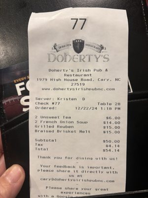 Menu photo 7 Doherty's Irish Pub & Restaurant - Cary Cary, NC