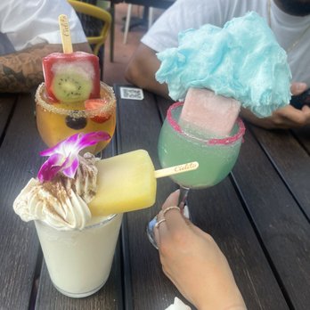 Bistro Cafe - pina colada, cotton candy champagne, strawberry kiwi champagne - Breakfast & Brunch Near Me - Miami, Florida