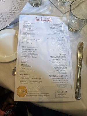 Menu photo 6 Bistro Don Giovanni Napa, CA