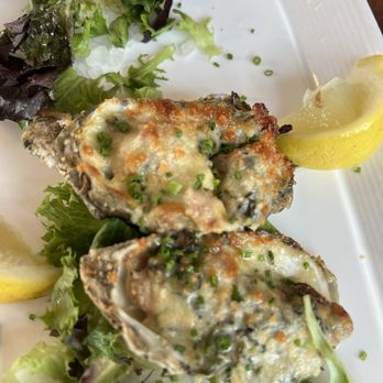 River & Fort - Baked or broiled Oysters with Parmesan and sausage. I mostly tasted the cheese. - Bars Near Me - SAINT AUGUSTINE, Florida River & Fort - Baked or broiled Oysters with Parmesan and sausage. I mostly tasted the cheese. - Bars Near Me - SAINT AUGUSTINE, Florida