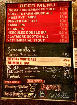 Menu photo 6 Great Divide Brewing Company Denver, CO Menu photo 6 Great Divide Brewing Company Denver, CO