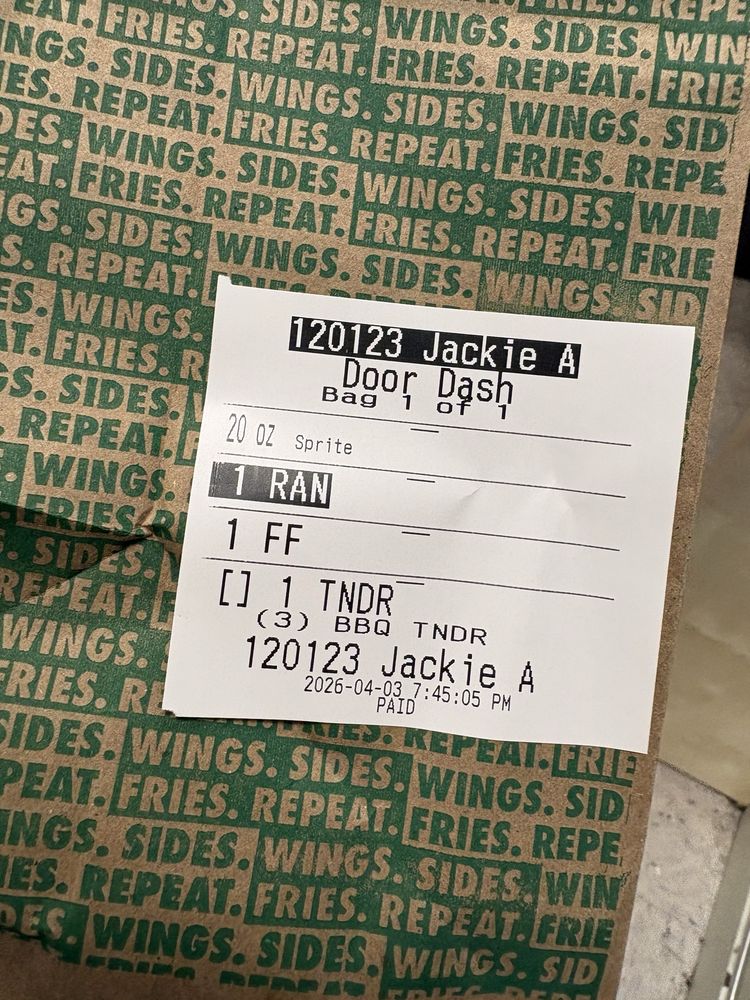 Food from Wingstop