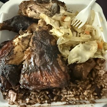 Irie Mon Cafe - Jerk Chicken Cabbage Rice - Caribbean Near Me - Atlanta, Georgia