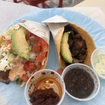 The Taco Stand - pescado taco, mushrooom taco   habanero salsa , salta tatemada  , cilantro salsa - Mexican Near Me - Oceanside, California