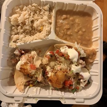 Tacos Ensenada - Two fish taco plate with rice and beans. - Tacos Near Me - Alhambra, California Tacos Ensenada - Two fish taco plate with rice and beans. - Tacos Near Me - Alhambra, California