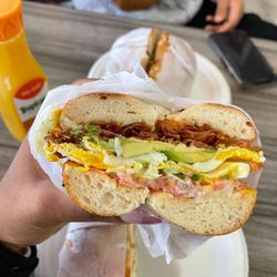 Bagels Plus & Deli - Everything bagel BLT w egg and avocado