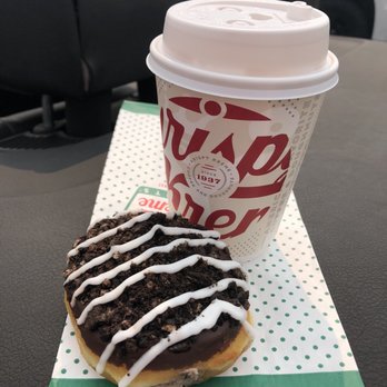 Krispy Kreme - An Oreo donut and small coffee - Donuts Near Me - Fremont, California Krispy Kreme - An Oreo donut and small coffee - Donuts Near Me - Fremont, California