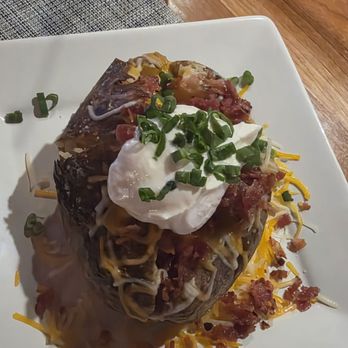 Biggest Little Steakhouse - Sharable Loaded Baked Potato - Steakhouses Near Me - Reno, Nevada