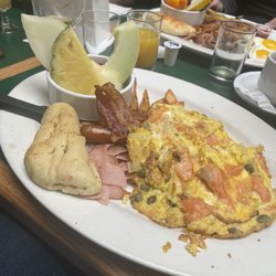 Smoked salmon omelette