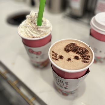 Hello Kitty Cafe - Watered down hot chocolate and Mocha latte. - Cafes Near Me - Irvine, California Hello Kitty Cafe - Watered down hot chocolate and Mocha latte. - Cafes Near Me - Irvine, California