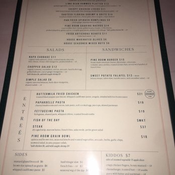The Pine Room - Menu - Cocktail Bars Near Me - Prospect, Kentucky The Pine Room - Menu - Cocktail Bars Near Me - Prospect, Kentucky