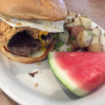 Nancy's Cafe - Breakfast burger with country fried bacon - Breakfast & Brunch Near Me - Auburn, California