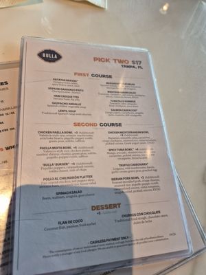 Menu photo 1 Bulla Gastrobar Tampa, FL
