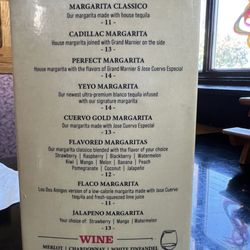 Los DOS Amigos Family Mexican Restaurant - The margarita offerings on point, although pricing a bit on the high side
