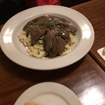 Cafe Rustika - Beef tips with egg noodles - German Near Me - Richmond, Virginia Cafe Rustika - Beef tips with egg noodles - German Near Me - Richmond, Virginia