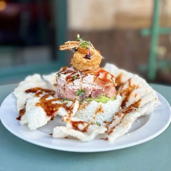 Wild Rose Eatery and Bar - Sushi Tower w/ hamachi, tuna, crab, shrimp, avocado, sriracha mayo, unagi sauce, sushi rice | $24 - Cocktail Bars Near Me - Campbell, California Wild Rose Eatery and Bar - Sushi Tower w/ hamachi, tuna, crab, shrimp, avocado, sriracha mayo, unagi sauce, sushi rice | $24 - Cocktail Bars Near Me - Campbell, California